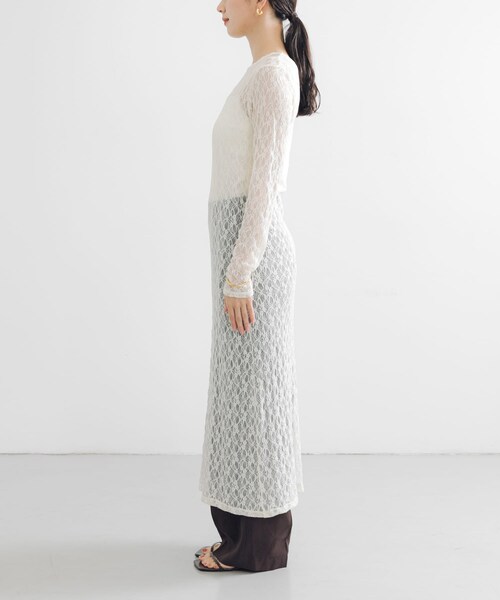 URBAN RESEARCH（アーバンリサーチ）の「ストレッチレースカットワンピース（ワンピース・レディース・OFF/BLACK・FREE）」の13枚目の写真