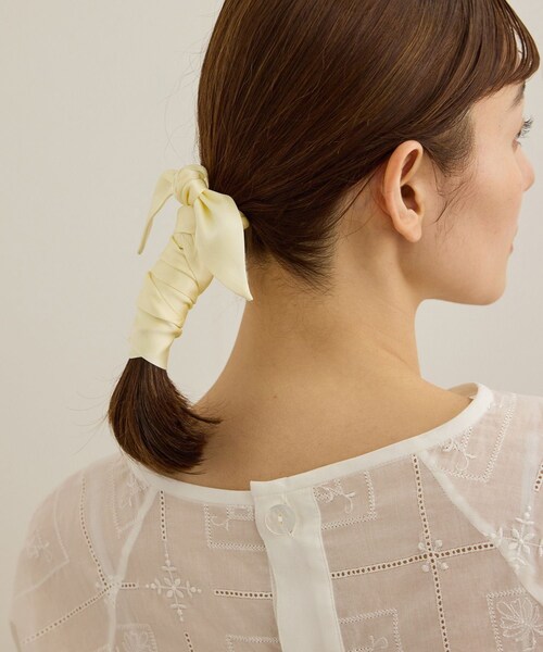 ROPE'（ロペ）の「リング付き マルチWAYスカーフ（バンダナ/スカーフ・レディース・ブラック/ブラウン/サックス/クリーム・F）」の7枚目の写真