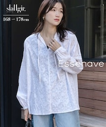 slattgir | 高身長　インド綿100%ジャガードブラウス（トールサイズ）Essenave(シャツ/ブラウス)