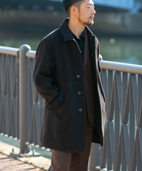URBAN RESEARCH ROSSO(アーバンリサーチロッソ)の「『XLサイズあり』light meltonステンカラーコート(ステンカラーコート・メンズ・BLACK/NAVY/CHARCOAL/BROWN・M/L/XL)」の8枚目の写真