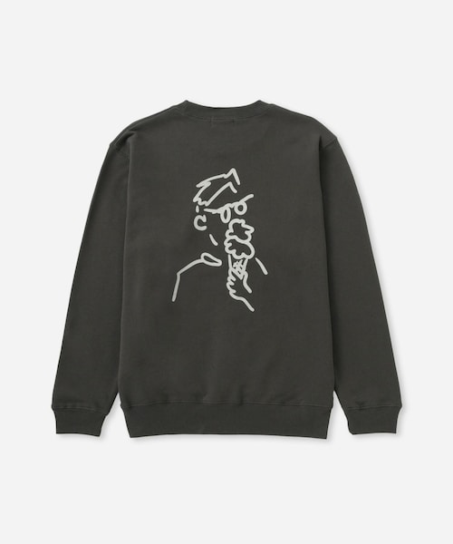 Saturdays NYC(サタデーズ ニューヨークシティ )の「BIG BABY ICE CREAM x Saturdays NYC ICE Sweatshirt(スウェット・レディース・チャコール/ベージュ・L/M/S/XL)」の4枚目の写真