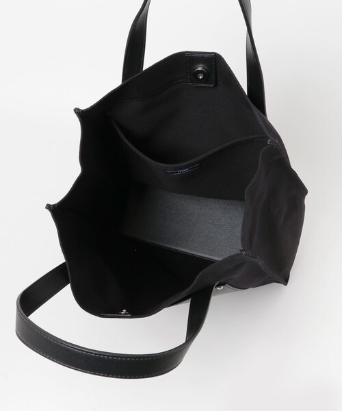 ITEMS URBANRESEARCH（アイテムズ アーバンリサーチ）の「キャンバス × フェイクレザー トートバッグ（トートバッグ・メンズ・BLK/OFF・-）」の18枚目の写真