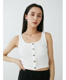 EVRIS | フロントボタンショートタンク(タンクトップ)