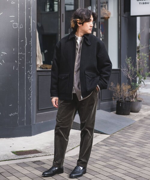 URBAN RESEARCH DOORS(アーバンリサーチドアーズ)の「ウールブレンドハリントンジャケット(テーラードジャケット・メンズ・MOCHA/BLACK・M/L)」の10枚目の写真