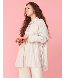 Ungrid | サイドスリットストライプシャツ(シャツ/ブラウス)