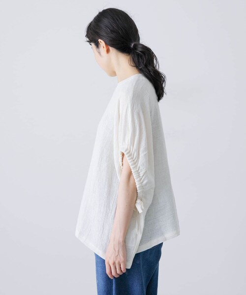 かぐれ（カグレ）の「パナマギャザースリーブプルオーバー（その他トップス・レディース・IVORY/NAVY・FREE）」の13枚目の写真