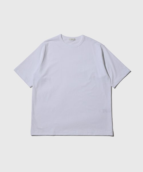 ADAM ET ROPE'(アダムエロペ)の「【ATON/エイトン】DRY COTTN JERSEY T-SHIRT(Tシャツ/カットソー・メンズ・ブラック/ホワイト・4/6)」の1枚目の写真