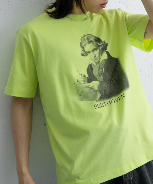 SENSE OF PLACE by URBAN RESEARCH(センスオブプレイスバイアーバンリサーチ)の「ヴィンテージライクTシャツ(ベートーヴェン)(Tシャツ/カットソー・メンズ・WHITE/BLACK/L.GRAY/YELLOW・M/L)」の4枚目の写真