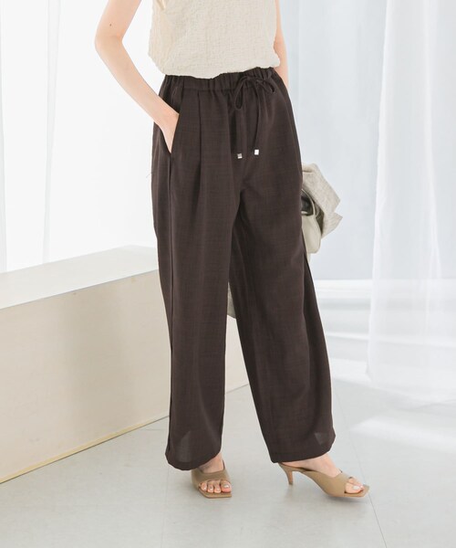 URBAN RESEARCH ROSSO（アーバンリサーチロッソ）の「『UR TECH DRYLUXE』イージードロストパンツ（その他パンツ・レディース・lightkhaki/darkbrown・36/38）」の5枚目の写真