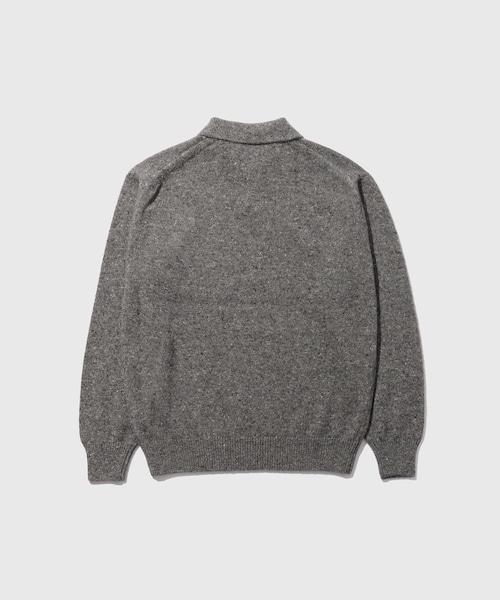 ADAM ET ROPE'(アダムエロペ)の「【AURALEE/オーラリー】CASHMERE NEP KNIT POLO(ニット/セーター・メンズ・ブラック/ライトグレー・3/4)」の18枚目の写真