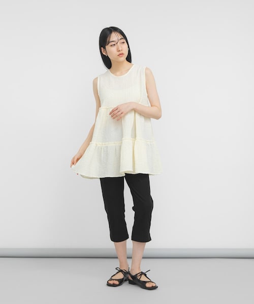 KBF(ケイビーエフ)の「『STAFF DESIGN PROJECT』2WAYティアードチュニック(チュニック・レディース・OFF/BLACK/L.BLUE・One)」の1枚目の写真