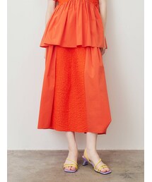 ELENDEEK | MATERIAL COMBI GATHER SK【セットアップ対応可能】(スカート)