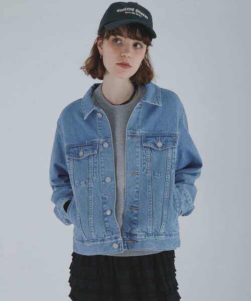 URBAN RESEARCH Sonny Label（アーバンリサーチサニーレーベル）の「オーセンティックデニムショートジャケット（デニムジャケット・レディース・インディゴ/ライトインディゴ・Free）」の6枚目の写真