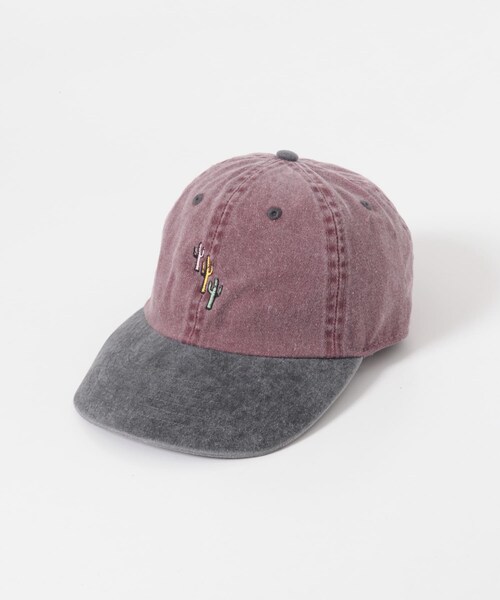 URBAN RESEARCH(アーバンリサーチ)の「SEVEN BY SEVEN BI-COLOR COTTON CAP -Cactus + Logo Embroidery-(キャップ・メンズ・010 Black/140 Green/70Burgundy/150 Orange・Free)」の3枚目の写真
