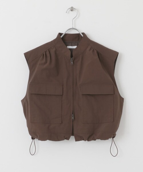 ITEMS URBANRESEARCH（アイテムズ アーバンリサーチ）の「ナイロンショートベスト（テーラードジャケット・レディース・BLK/BRN・FREE）」の17枚目の写真