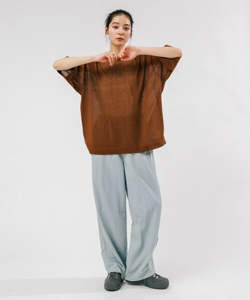 EKAL(エカル)の「『別注』Wrangler×EKAL ライトデニムリラックスバギーパンツ(デニムパンツ・レディース・USED/O.W・Free)」の6枚目の写真