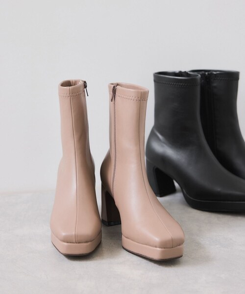 VIS（ビス）の「ストームストレッチショートブーツ（ブーツ・レディース・ブラック/ベージュ系・M/S）」の3枚目の写真