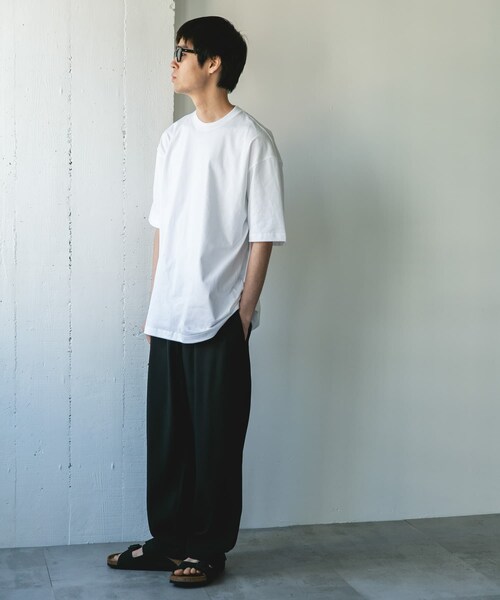 URBAN RESEARCH DOORS（アーバンリサーチドアーズ）の「『別注』HANES×DOORS　BEEFY-T DOORS FIT SHORT-SLEEVE（Tシャツ/カットソー・メンズ・ホワイト/ブラック/アッシュグレー/ブラウン/インディゴ/ネイビー・M/L/XL/XXL/XXXL）」の15枚目の写真