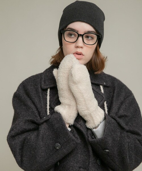 URBAN RESEARCH Sonny Label（アーバンリサーチサニーレーベル）の「ラメブークレーニットミトン（ベルト・レディース・エクリュ/グレー/ネイビー・One）」の7枚目の写真