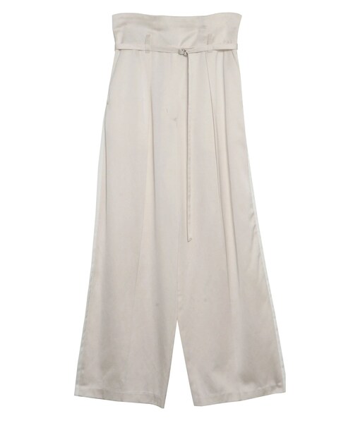 ELENDEEK（エレンディーク）の「BACK SATAIN TUCKED PT（その他パンツ・レディース・オフホワイト/ブラウン・1/2）」の2枚目の写真