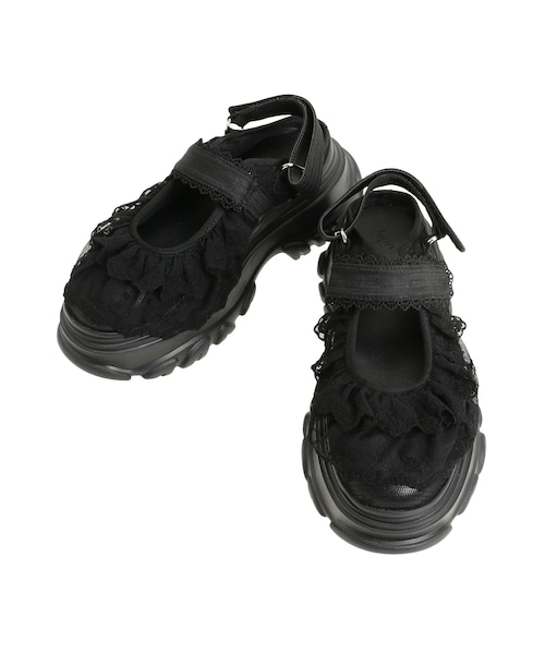 merry jenny（メリージェニー）の「frill back strap sandal sneakers（その他シューズ・レディース・オフホワイト/ブラック・M/L）」の6枚目の写真