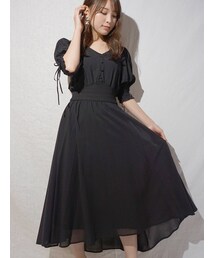 MERCURYDUO | ボリュームスリーブシャーリングシャツワンピース(ワンピース)