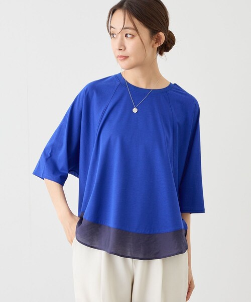 Jayro(ジャイロ)の「異素材ヘムプルオーバー(Tシャツ/カットソー・レディース・ブラック/ホワイト/ブルー・F)」の17枚目の写真