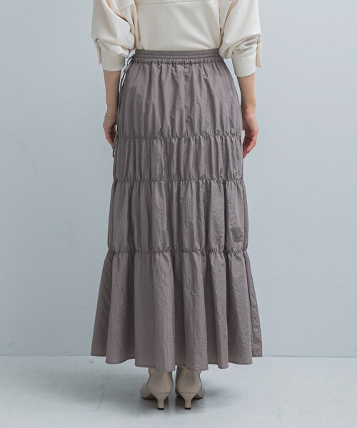 URBAN RESEARCH ROSSO（アーバンリサーチロッソ）の「ブライトシャーリングスカート（スカート・レディース・GRAY/BLACK・Free）」の16枚目の写真