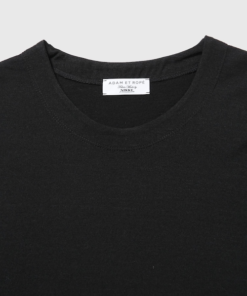 ADAM ET ROPE'(アダムエロペ)の「【NIKKE】ウール天竺 ハーフスリーブ ニットT(Tシャツ/カットソー・メンズ・ブラック/ネイビー・L/M)」の13枚目の写真