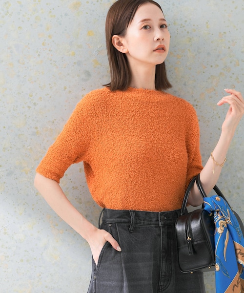 URBAN RESEARCH ROSSO（アーバンリサーチロッソ）の「コットンシャギーハイネックプルオーバー（ニット/セーター・レディース・WHITE/ORANGE/BLUE・FREE）」の3枚目の写真