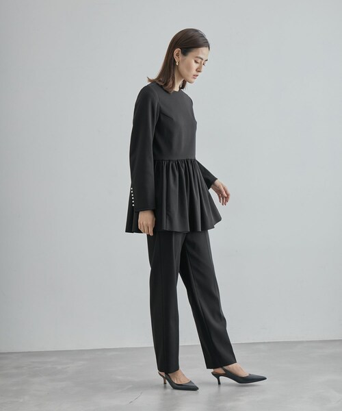 ROPE'（ロペ）の「【限定店舗・J'aDoRe限定】エレガンスティアードブラウス（シャツ/ブラウス・レディース・ブラック・38/36）」の7枚目の写真