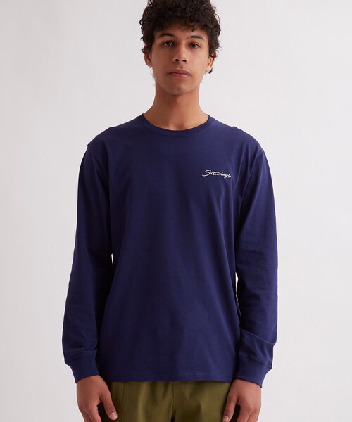 Saturdays NYC(サタデーズ ニューヨークシティ )の「Saturdays Embroidered Standard Ls Tee(Tシャツ/カットソー・メンズ・ブラック/オフホワイト/ネイビー・M/XS/L/XL/S)」の21枚目の写真