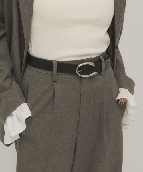 KBF（ケイビーエフ）の「バックルデザインレザーベルト（ベルト・レディース・D.BROWN/BLACK・One）」の7枚目の写真