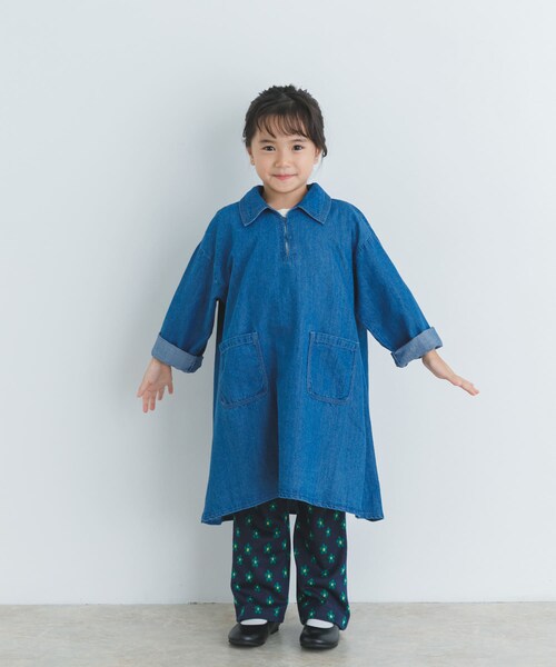 URBAN RESEARCH DOORS（アーバンリサーチドアーズ）の「デニムミニワンピース(KIDS)（ワンピース・キッズ・INDIGO/ONE WASH・105/120/135）」の8枚目の写真