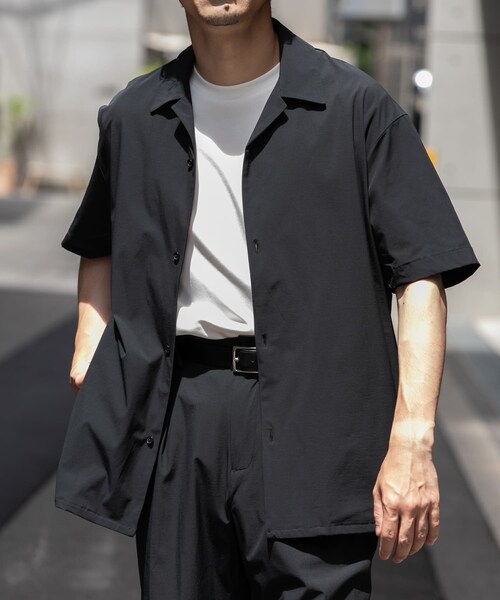 URBAN RESEARCH ROSSO（アーバンリサーチロッソ）の「『セットアップ対応』『XLサイズあり』クールキープショートスリーブシャツ（シャツ/ブラウス・メンズ・BEIGE/BLACK/NAVY/LIGHT GRAY・S/M/L/XL）」の6枚目の写真