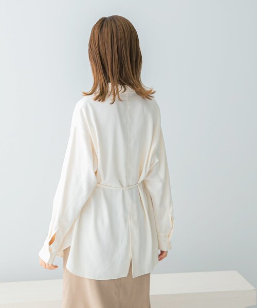 URBAN RESEARCH ROSSO（アーバンリサーチロッソ）の「ピーチタッチデザインシャツ（シャツ/ブラウス・レディース・WHITE/CH/LACQUER・FREE）」の8枚目の写真