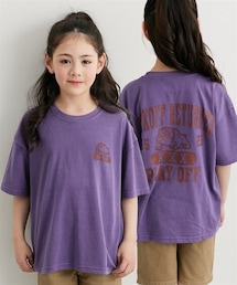 nissen | ビッグシルエットピグメント染めバックプリントＴシャツ（男の子・女の子）(Tシャツ/カットソー)