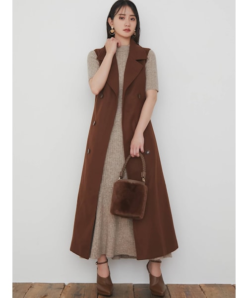 RESEXXY（リゼクシー）の「ビッグカラーロングベスト（ベスト）」 - WEAR