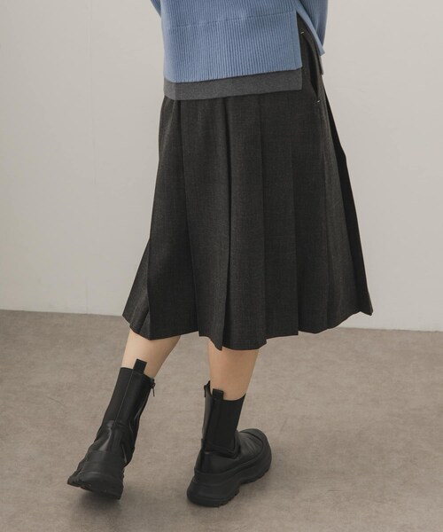 KBF（ケイビーエフ）の「プリーツミディスカート（スカート・レディース・CHARCOAL/BROWN・One）」の7枚目の写真