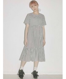 merry jenny | ギンガムスカラップカラーワンピース(ワンピース)