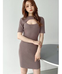 RESEXXY | バスト切り替えニットワンピース(ワンピース)