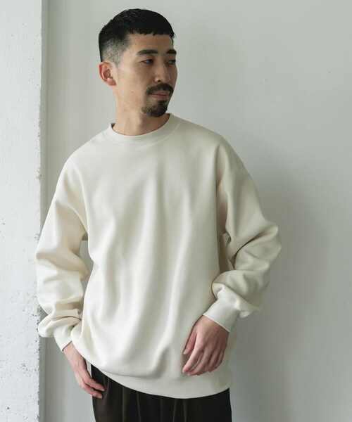URBAN RESEARCH DOORS(アーバンリサーチドアーズ)の「ワッフルフリースクルーネックプルオーバー(Tシャツ/カットソー・メンズ・ECRU/GRAY/BLACK・M/L)」の15枚目の写真