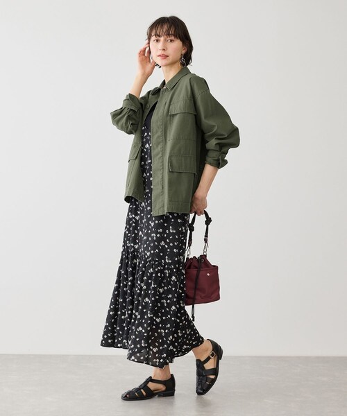 ROPE' PICNIC（ロペピクニック）の「ミリタリーブルゾン（ブルゾン・レディース・オフホワイト/カーキ・F）」の22枚目の写真