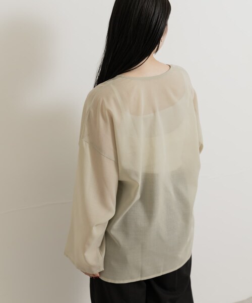 THE GOODLAND MARKET（ザグッドランドマーケット）の「&her　Voile Tops（シャツ/ブラウス・レディース・CREAM・one）」の7枚目の写真