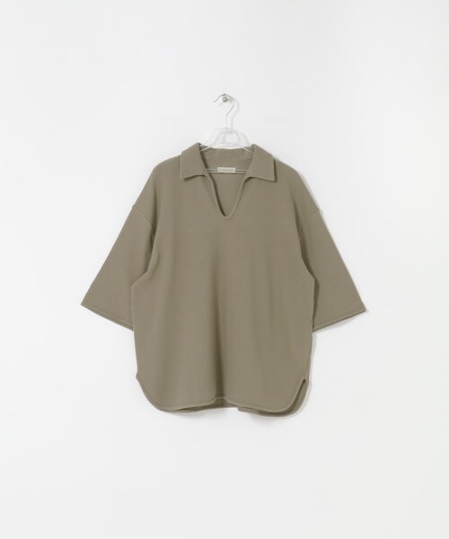 LAATO（ラート）の「open collared tee（Tシャツ/カットソー・レディース・クリーム/モス/スカイ・Free）」の19枚目の写真