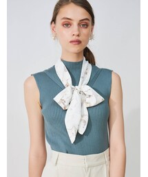 MERCURYDUO | スカーフ付き2WAYチェンジリブニット(ニット/セーター)