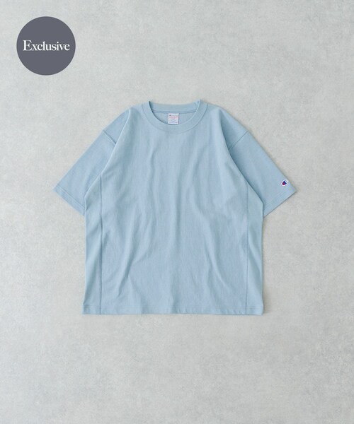 URBAN RESEARCH（アーバンリサーチ）の「『別注』Champion×UR　USA Fit Short-Sleeve T-shirts（Tシャツ/カットソー・メンズ・OATMEAL/WHITE/BLACK/NAVY/BLUE/RED・M/L/XL）」の5枚目の写真