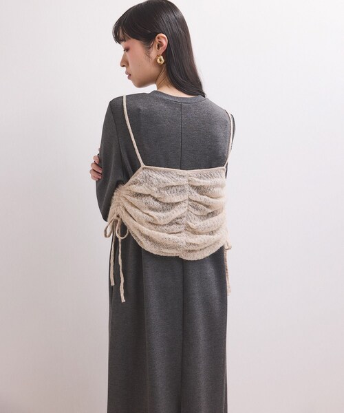 ADAM ET ROPE'(アダムエロペ)の「【WEB限定】ニットキャミソールセットワンピース(ワンピース・レディース・ブラック/チャコール/ダークブラウン・F)」の15枚目の写真