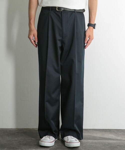 SENSE OF PLACE by URBAN RESEARCH（センスオブプレイスバイアーバンリサーチ）の「センタープレスストレートタックチノパンツ（チノパンツ・メンズ・GREIGE/BLACK・M/L）」の9枚目の写真