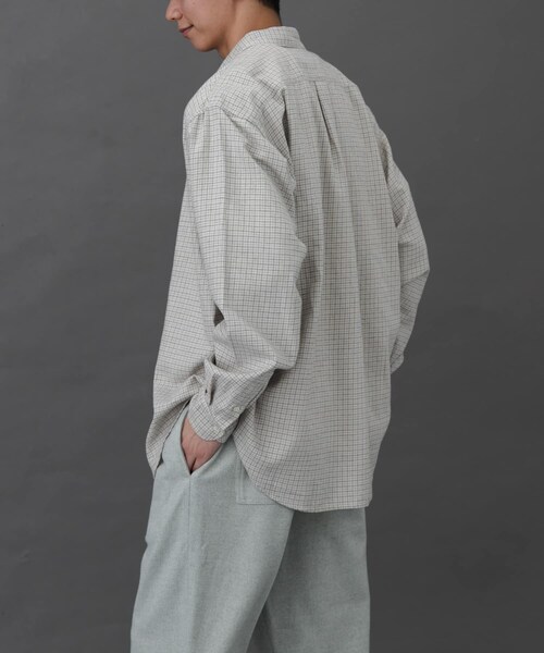 URBAN RESEARCH DOORS(アーバンリサーチドアーズ)の「FORK&SPOON ネルチェックシャツ(シャツ/ブラウス・メンズ・NAVY/BROWN/GREEN/IVORY・4/5)」の9枚目の写真
